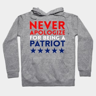 Never Apologize For Being A Patriot Hoodie